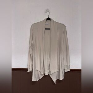Athleta | Cream Ribbed Cardigan